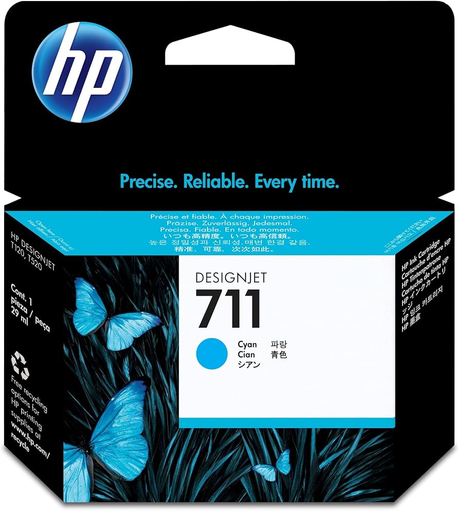CARTUCHO HP 711 - CZ130A - CYAN - 29ML - PARA IMPRESORA DESIGNJET T120 EPRINTER / T520 EPRINTER / T130