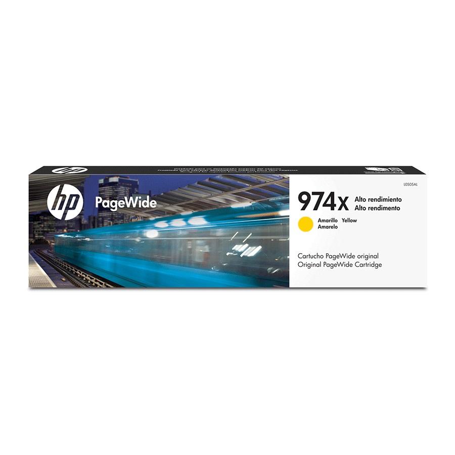 CARTUCHO HP 974X -L0S05AL - AMARILLO - ALTO RENDIMIENTO - 82ML - PARA IMPRESORA PAGEWIDE PRO 452DW / 577DW / 477DW