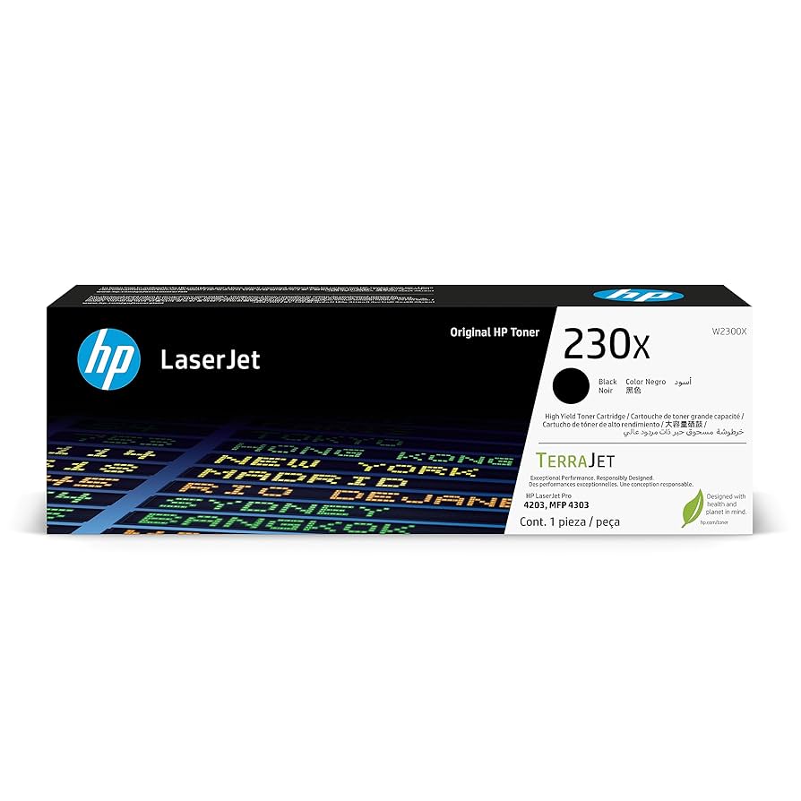 TONER HP - 230X - W2300X - NEGRO - 7,500 PAGINAS - PARA IMPRESORA LASERJET 4201, 4202, 4203, 4301, 4302, 4303