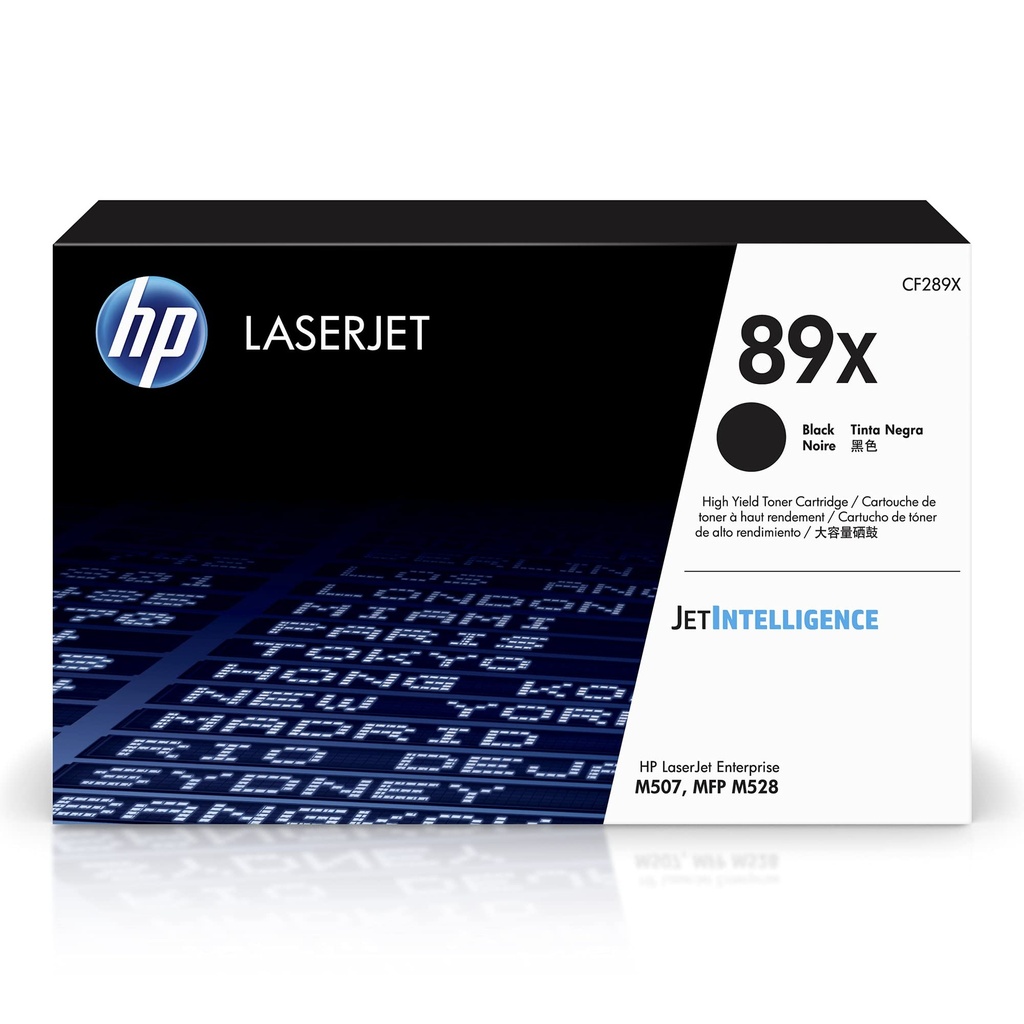 TONER HP 89X - CF289X - NEGRO - ALTO RENDIMIENTO - 10,000 PAGINAS - PARA IMPRESORA LASERJET M528C, M528Z, M507DN, M507DNG, M507N, M507X, M528DN, M528F, E52645C, E52645DN