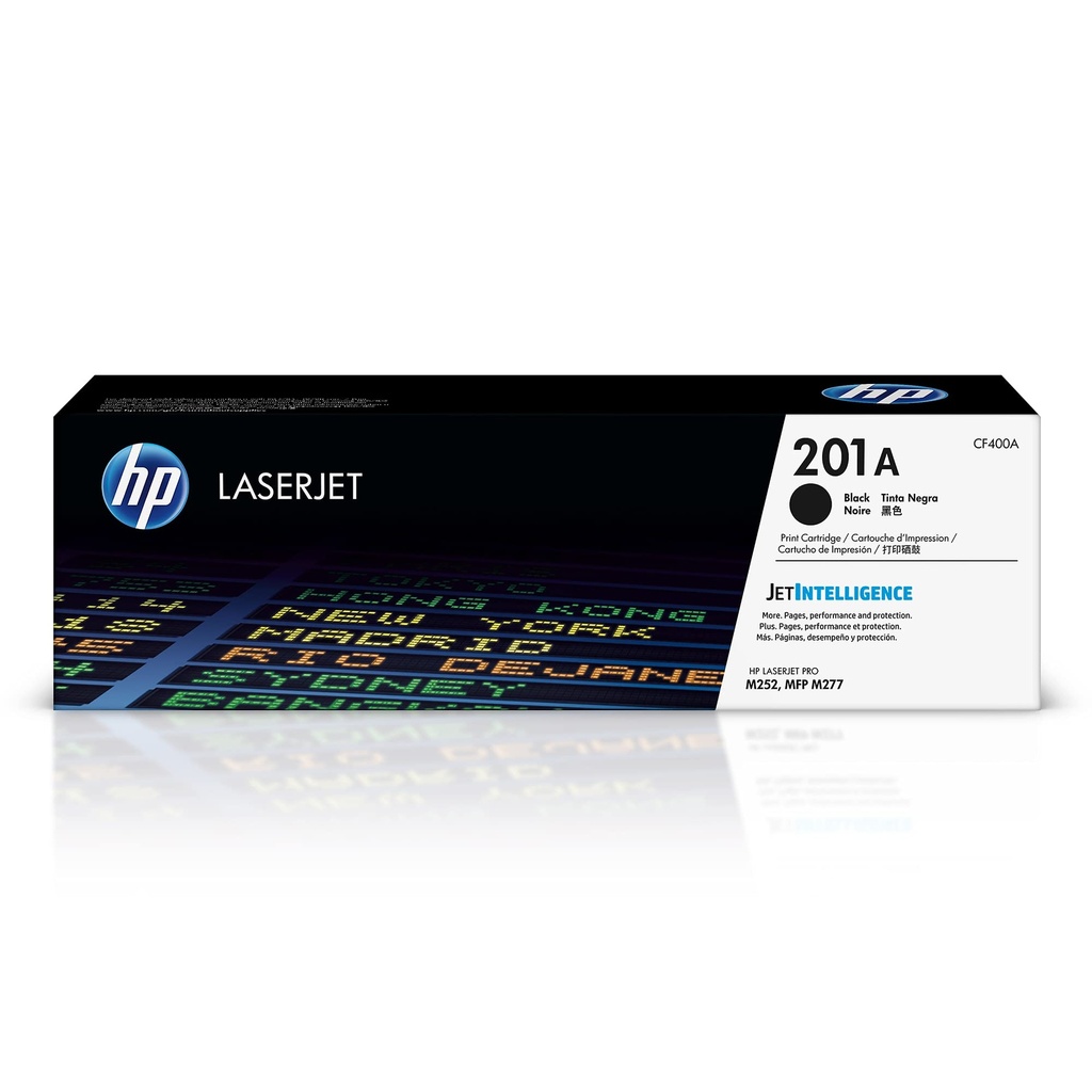 TONER HP 201A - CF400A - NEGRO - 1,500 PAGINAS - PARA IMPRESORA COLOR LASERJET - M252, M277