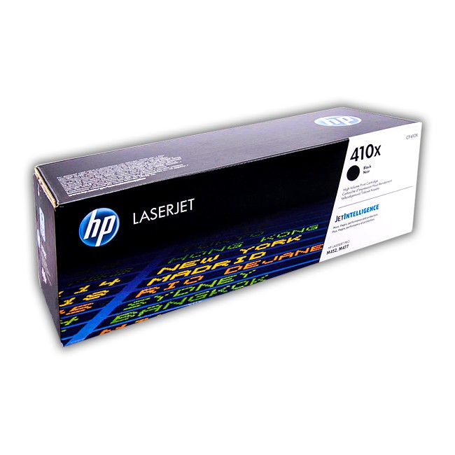 TONER HP 410X - CF410X - NEGRO - ALTO RENDIMIENTO - 6,500 PAGINAS - PARA IMPRESORA LASERJET COLOR - M477 - M452