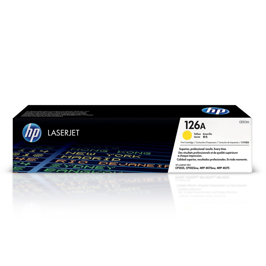 TONER HP 126A - CE312A - AMARILLO - 1,000 PAGINAS - PARA IMPRESORA COLOR LASERJET - CP1025NW, M175