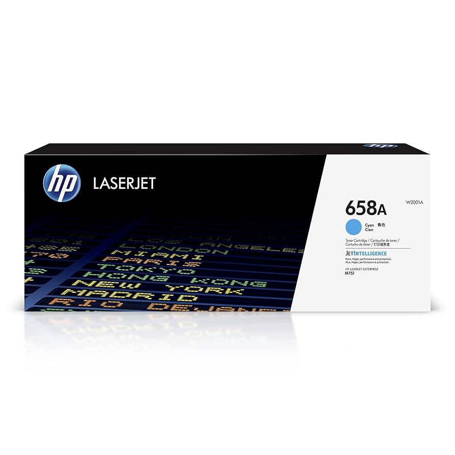 TONER HP 658A - W2001A - CYAN - 6,000 PAGINAS - PARA IMPRESORA COLOR LASERJET - M751N - M751DN