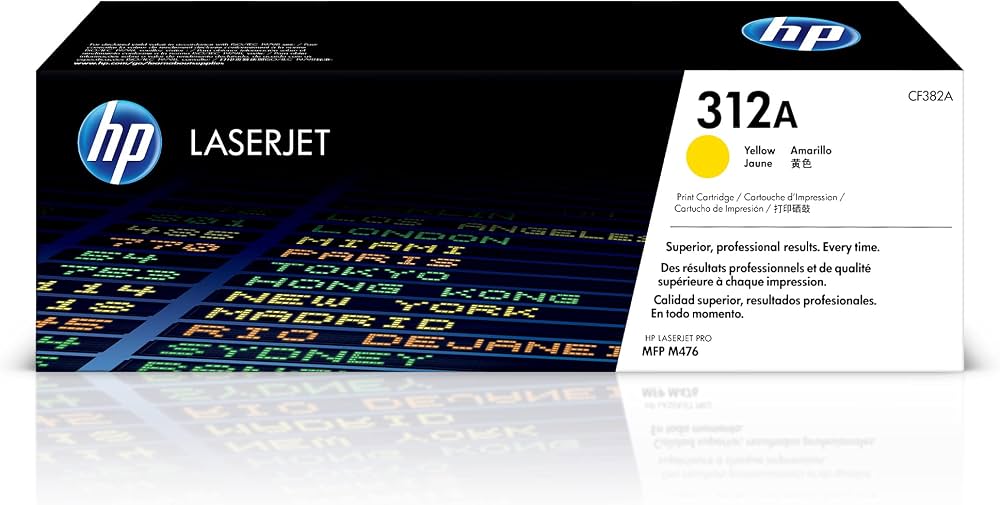 TONER HP 312A - CF382A - AMARILLO - 2,700 PAGINAS - PARA IMPRESORA COLOR LASERJET PRO - MFP M476NW, M476DN Y M476DW