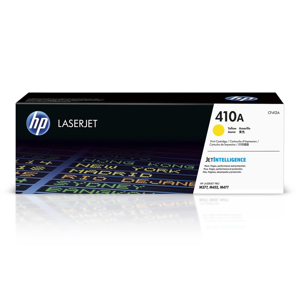 TONER HP 410A - CF412A - AMARILLO - 2,300 PAGINAS - PARA IMPRESORA LASERJET - M477FNW - M477FDW - M452 