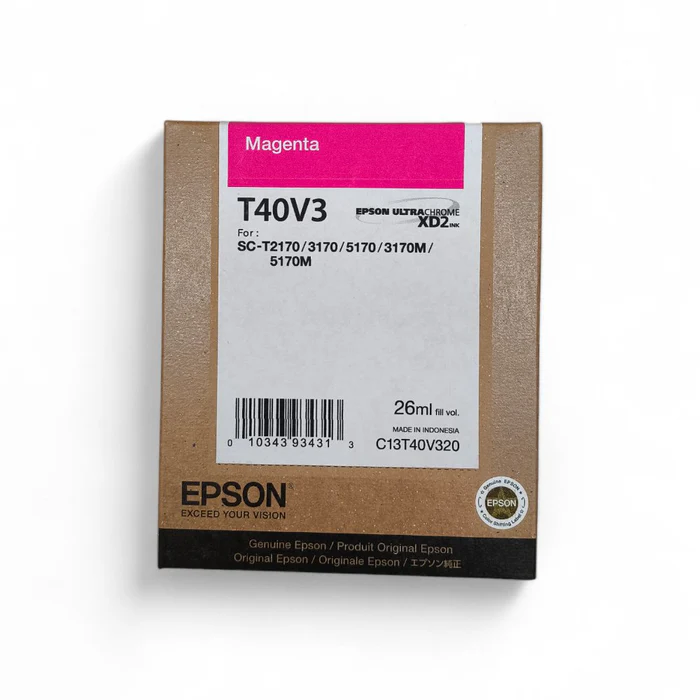 CARTUCHO EPSON XD2 T40V MAGENTA, COMPATIBLE CON SURECOLOR T3170 & T5170 PRINTERS. (T40V320)