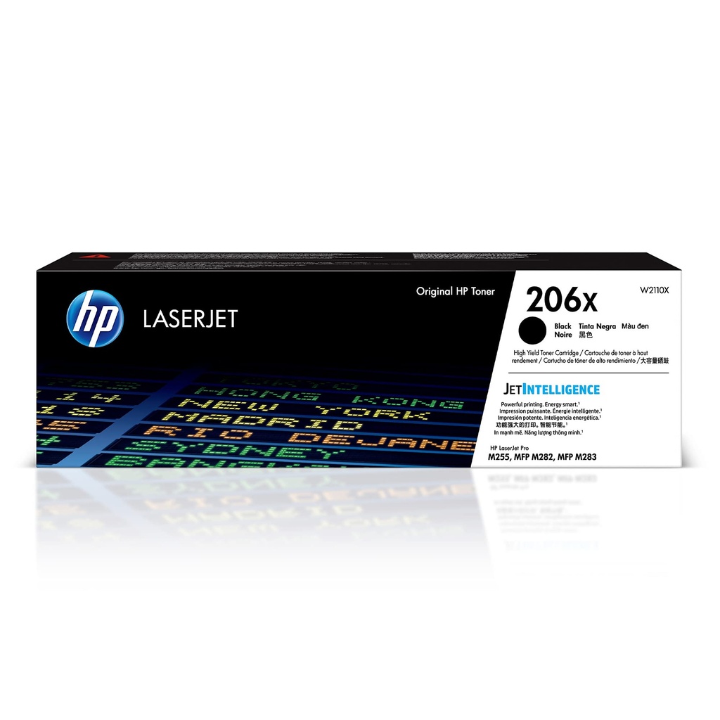 TONER HP 206X - W2110X - NEGRO - ALTO RENDIMIENTO - 3,150 PAGINAS - PARA IMPRESORA COLOR LASERJET - M255DW - M255NW - M282FDW - M282NW - M283NW - M283FDW
