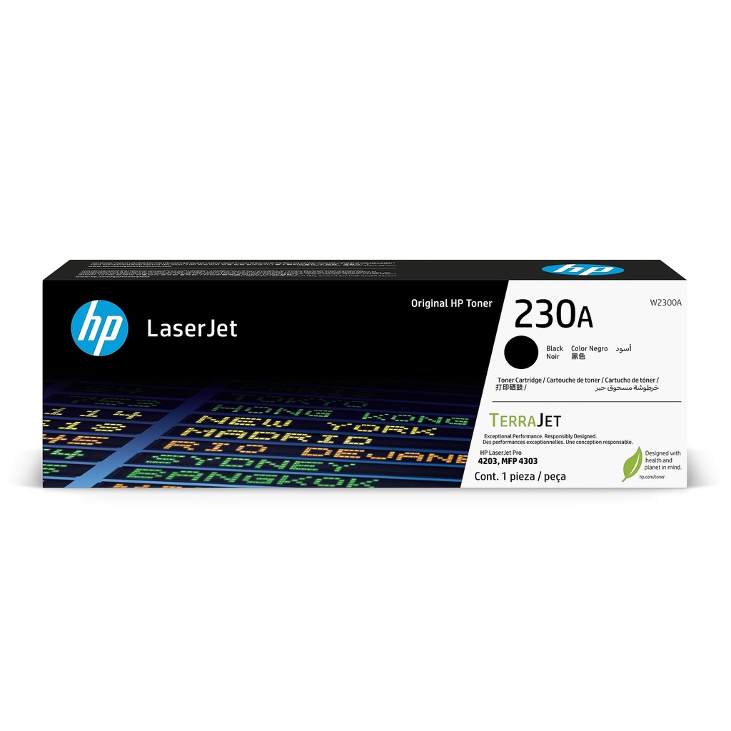 TONER HP - 230A - W2300A - NEGRO - 2,000 PAGINAS - PARA IMPRESORA LASERJET 4201, 4202, 4203, 4301, 4302, 4303