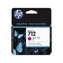 CARTUCHO HP 712 - 3ED68A - MAGENTA - 29ML - PARA IMPRESORA DESIGNJET STUDIO / T210 / T230 / T250 / T630 / T650